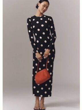 REFORMATION TOMMIE KNIT DRESS in Moon Dot